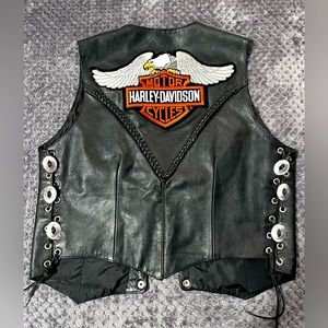 Women’s Harley Davidson Leather Vest (Frontier Leathers) - Size M
